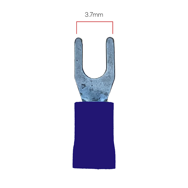3.7mm Fork Wiring Terminal - Blue (WT.37)